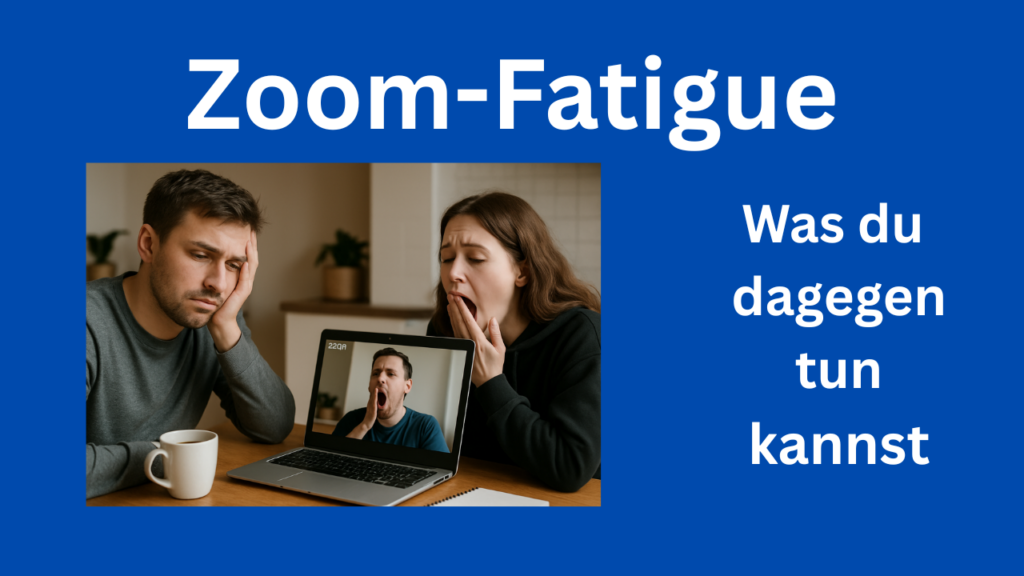 2 müde und gähnende Menschen vor einem Laptop auf einem Tisch