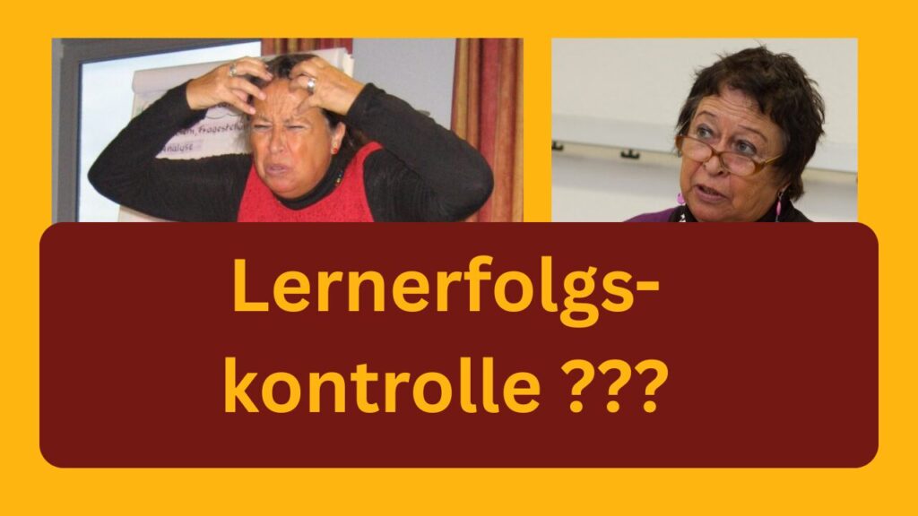 Lernerfolgskontrolle? 2 Fotos von Zamyat, auf einem rauft sie sich die Haare, auf dem anderen hat sie ganz kurze Haare und schaut kritisch über den Brillenrand.