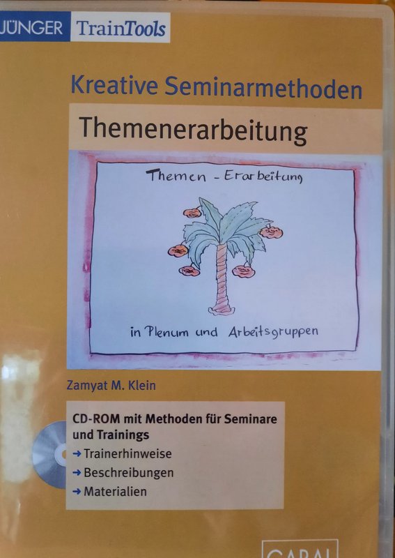 Themenerarbeitung CD-ROM Cover: Themenerarbeitung. Gemaltes Bild einer Palme.