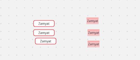 Namenskärtchen auf Kurznotizen und in einer Form.