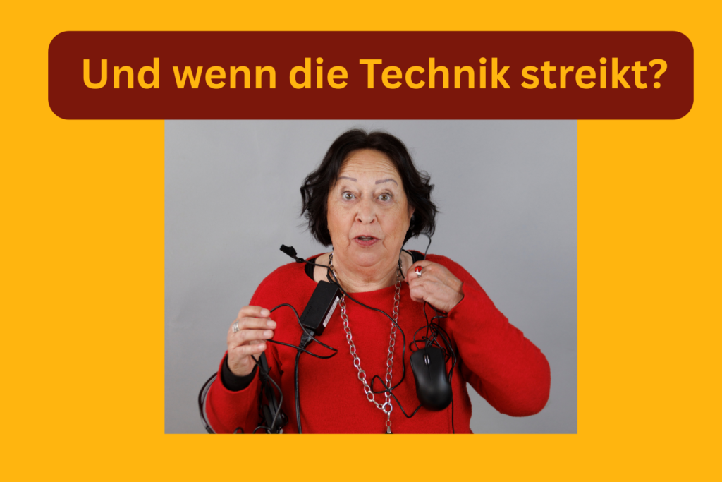 Zamyat mit Kabeln und Technik um den Hals