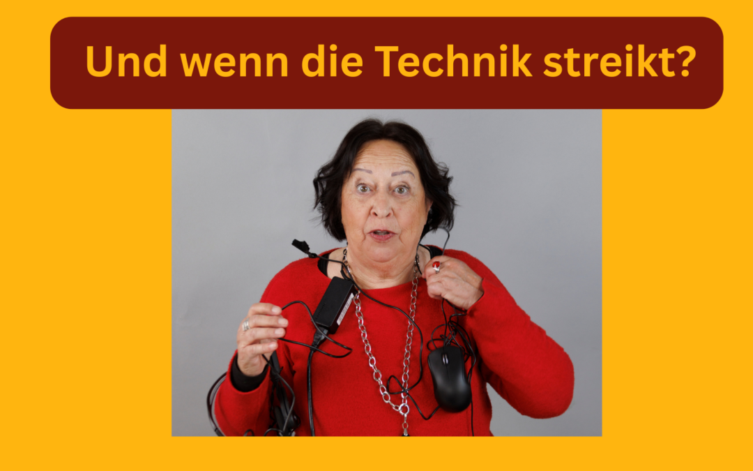 Zamyat mit Kabeln und Technik um den Hals
